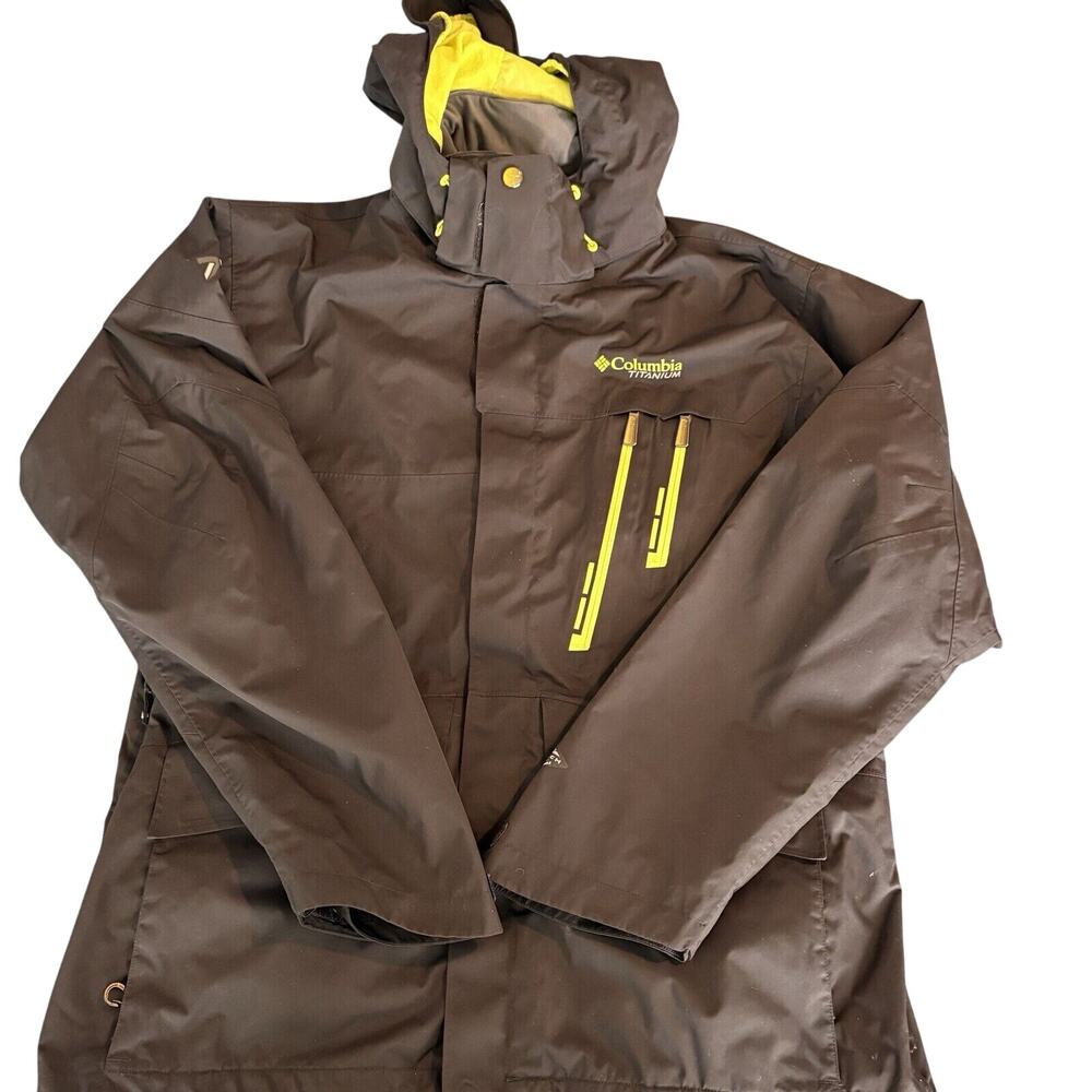 Columbia Sportswear Company Titanium Omni-Tech Jacket Waterproof Men's Large